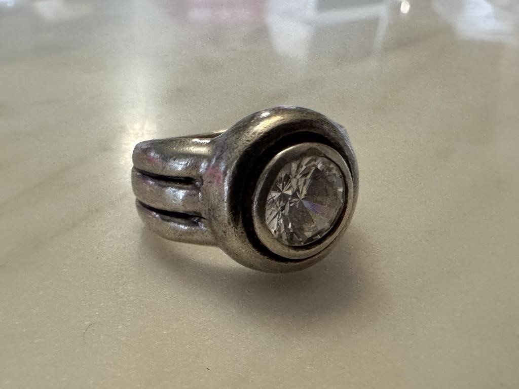 THICK BANDED STERLING SILVER RING