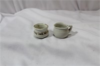 Lot of 2 Miniature Cups