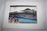 Antique / Vintage Japanese Signed Woodblock Print