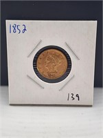 1852 $2.50 Gold Liberty