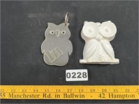 MCM Owl Keychain & Chalkware Wall Hanger