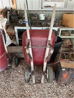 Two wheeled wheelbarrow