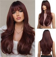 NEW (24") Long Ombre Red Wig For Woman