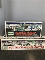 Hess Race car & Helicopter truck