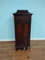 Antique Wood Pedestal Cabinet