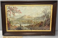 Antique Art Print in Victorian Deep Frame