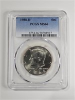 1988d MS 66 PCGS Kennedy Half Dollar