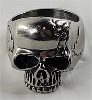 Skull men's ring size 15