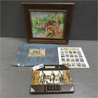 Civil War Stamps, Hunting Picture Frame