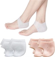4 Pairs Silicone Gel Socks Heel Silicone Foot