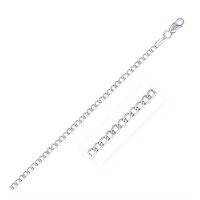 Sterling Silver High Polished Curb Chain 3.0mm
