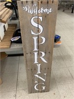 Welcome Spring Sign, approx 12in x 44in