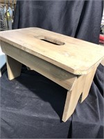 Wooden cross buck stool