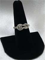 14k White Gold Eternity Knot Diamond Ring