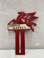 Original Mobil Drive Safely car emblem