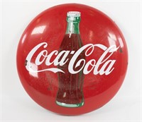 24" Coca-Cola Button Sign w/ Bottle