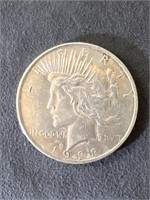 Peace 1923 90% Silver Dollar