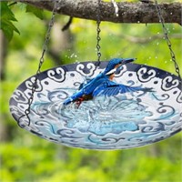 12 Hanging Bird Bath - Blue and White Porcelain fo