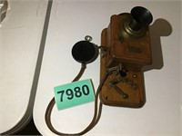 Small Vintage Carl Electric Wall Phone