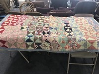 VINTAGE FULL SIZE QUILT, FEW FLAWS