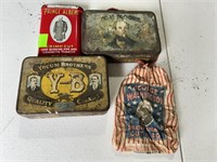 Tobacco Tins & Bag