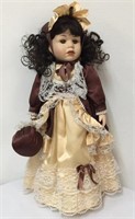 Antique Victorian Style Dress 16" Porcelain Doll
