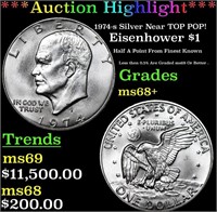 ***Auction Highlight*** 1974-s Silver Eisenhower D