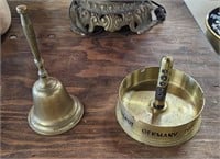 Lot Of Brass World War Ash Tray & Service Bell
