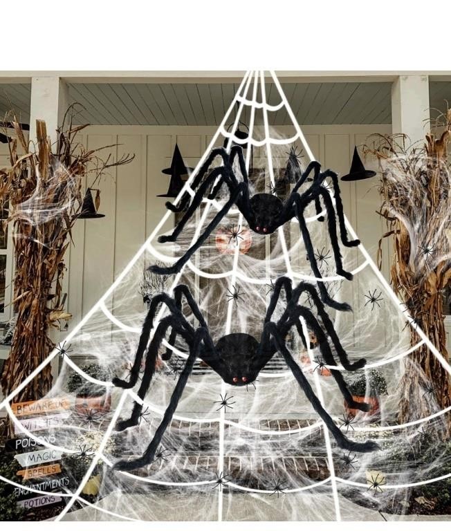 (New) 200'' Halloween Spider Web Decorations