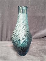 Textured art glass vase