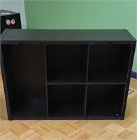 5 Cubby Black Shelf