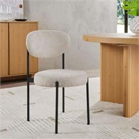 BH&G Boucle Dining Chair  Cream  2 Pack