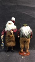 2 Large Santa Clause Holiday Decor