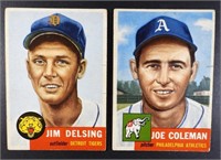 1953 TOPPS #239 DELSING & #279 COLEMAN