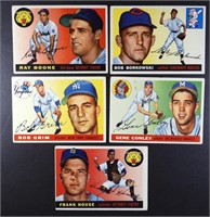 (5) 1955 TOPPS BASEBALL CARDS #65, #74