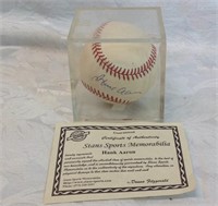 Hank Aaron autographed baseball