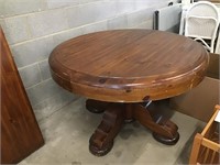 Round Wood Table with Leaf