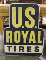 1948 U.S. Royal Tires Double Sided Steel Sign
