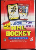 1991 Score Hockey Card Box W/ Unopened Packs