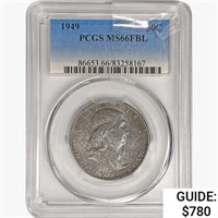 1949 Franklin Half Dollar PCGS MS66 FBL