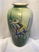 Royal Nippon 12-inch h. Hand-Painted Floral Vase
