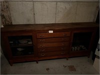 Apothecary cabinet & contents in basement***