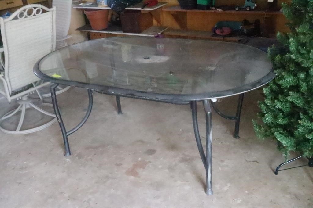 5' Glass top  Patio Table