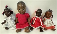 4 COMPOSITION BABIES INCL 2 RELIABLE DOLLS