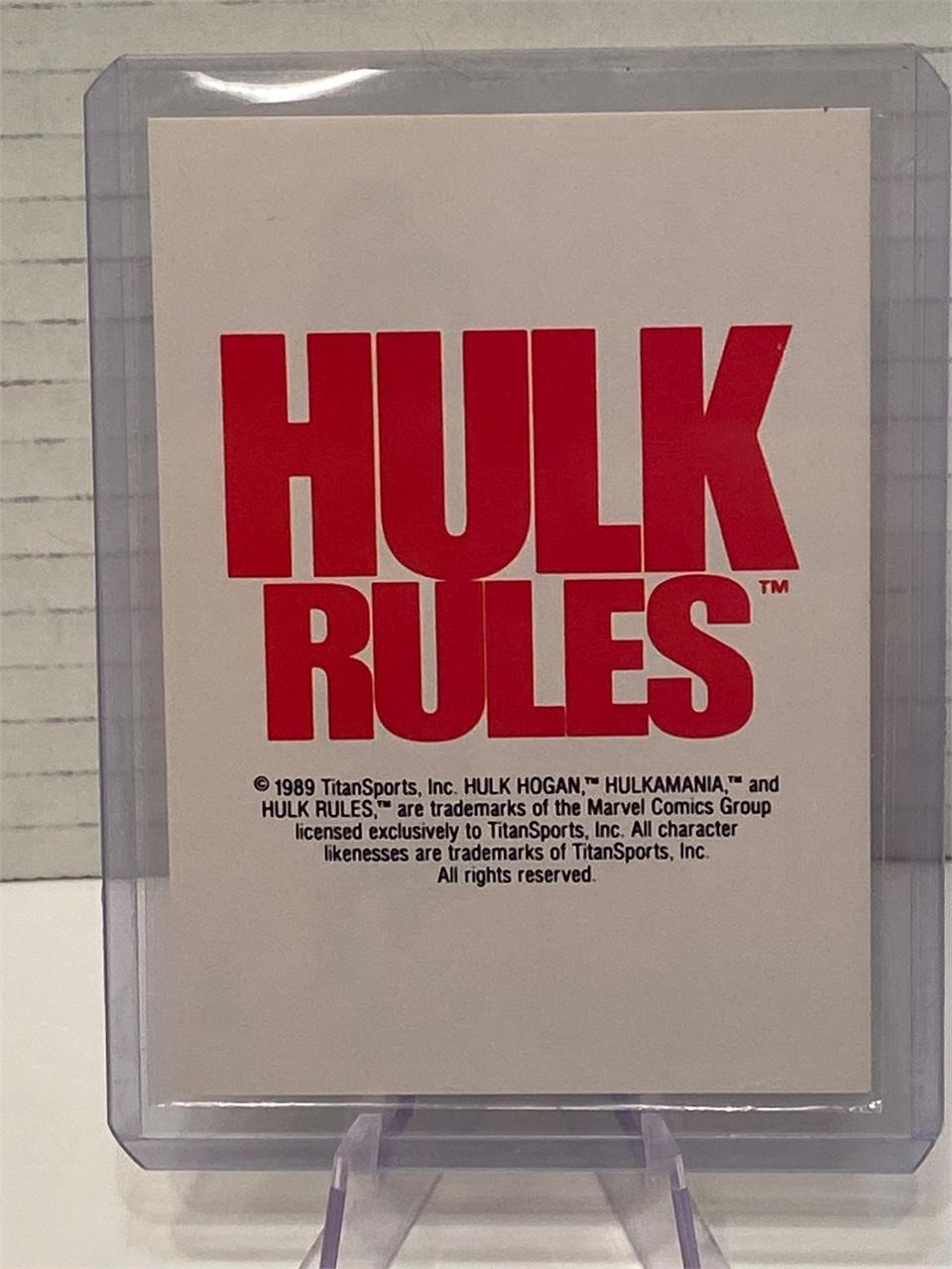 1990 Classic WWF Hulk Rules Card