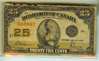1923 Dominion of Canada 25c Note