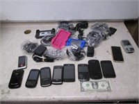 Lot of Cell Phones, Chargers & Accessories -