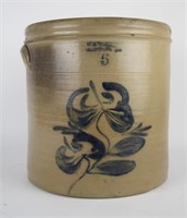 W.E. WELDING BRANTFORD BLUE FLOWER CROCK