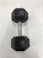 RUBBER DUMBBELL 35LBS