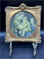 Antique Madonna & Child Framed